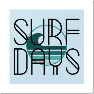 surf days Posters and Art